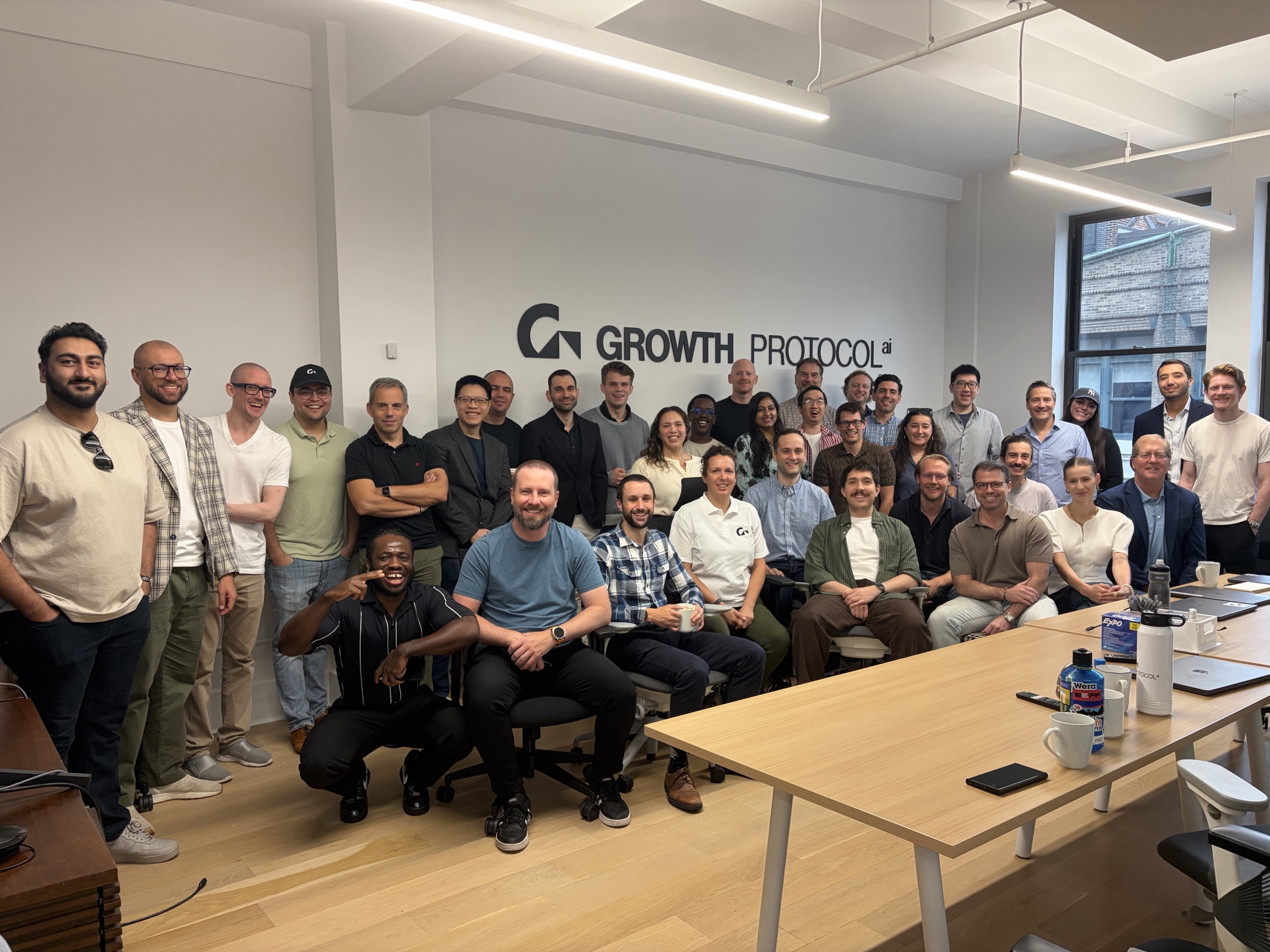 The Growth Protocol team together in the New York office